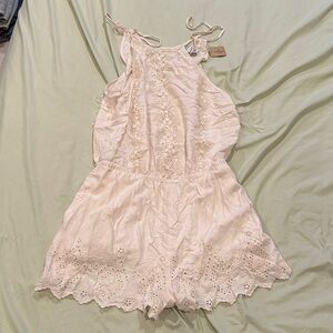 American Eagle Outfitters White Lace Romper